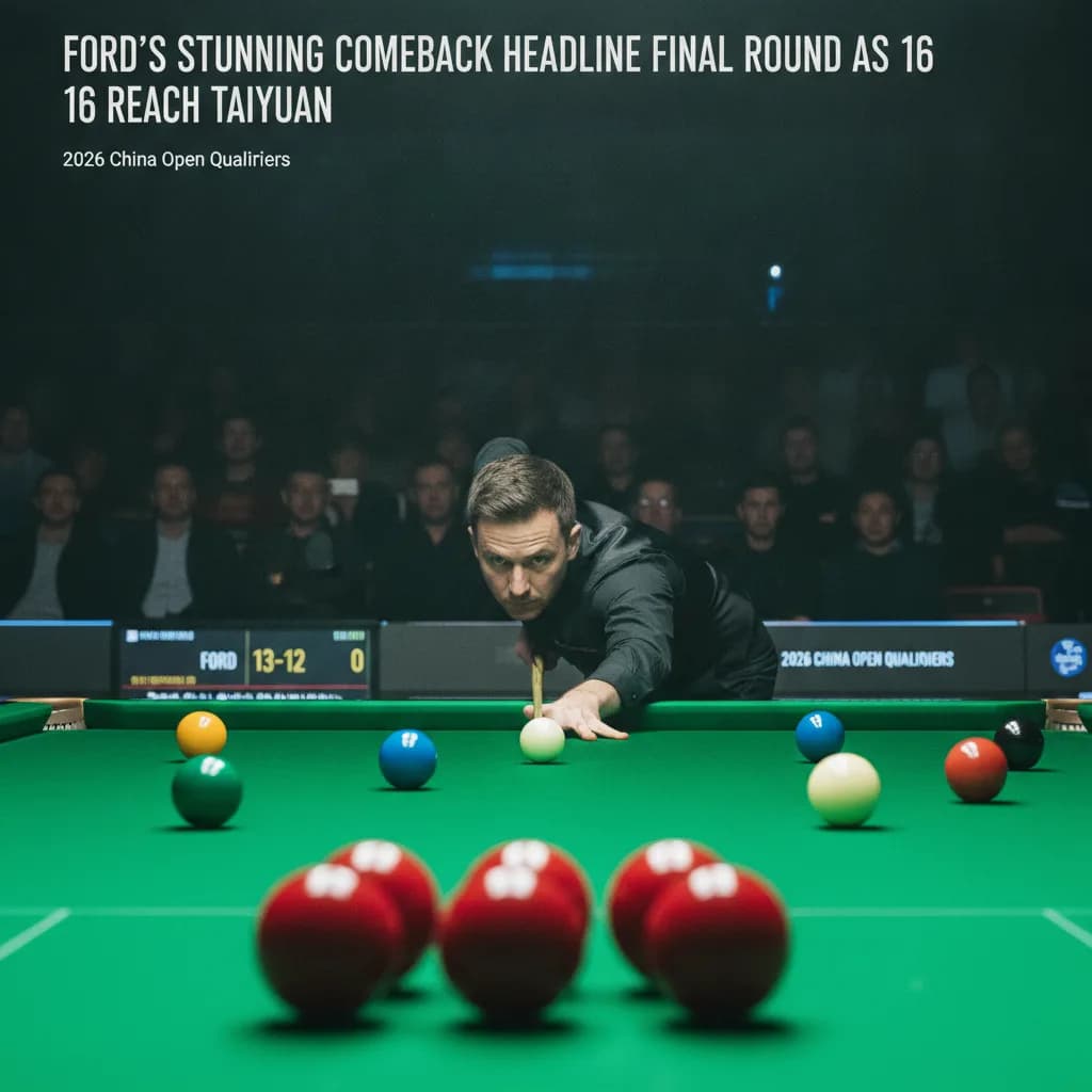 2026 China Open Qualifiers: Ford's Stunning Comeback Headline Final Round as 16 Reach Taiyuan