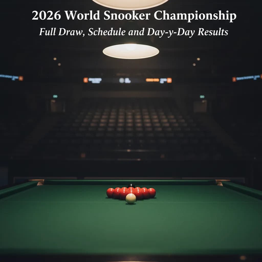 2026 World Snooker Championship: Full Draw, Schedule and Day-by-Day Results