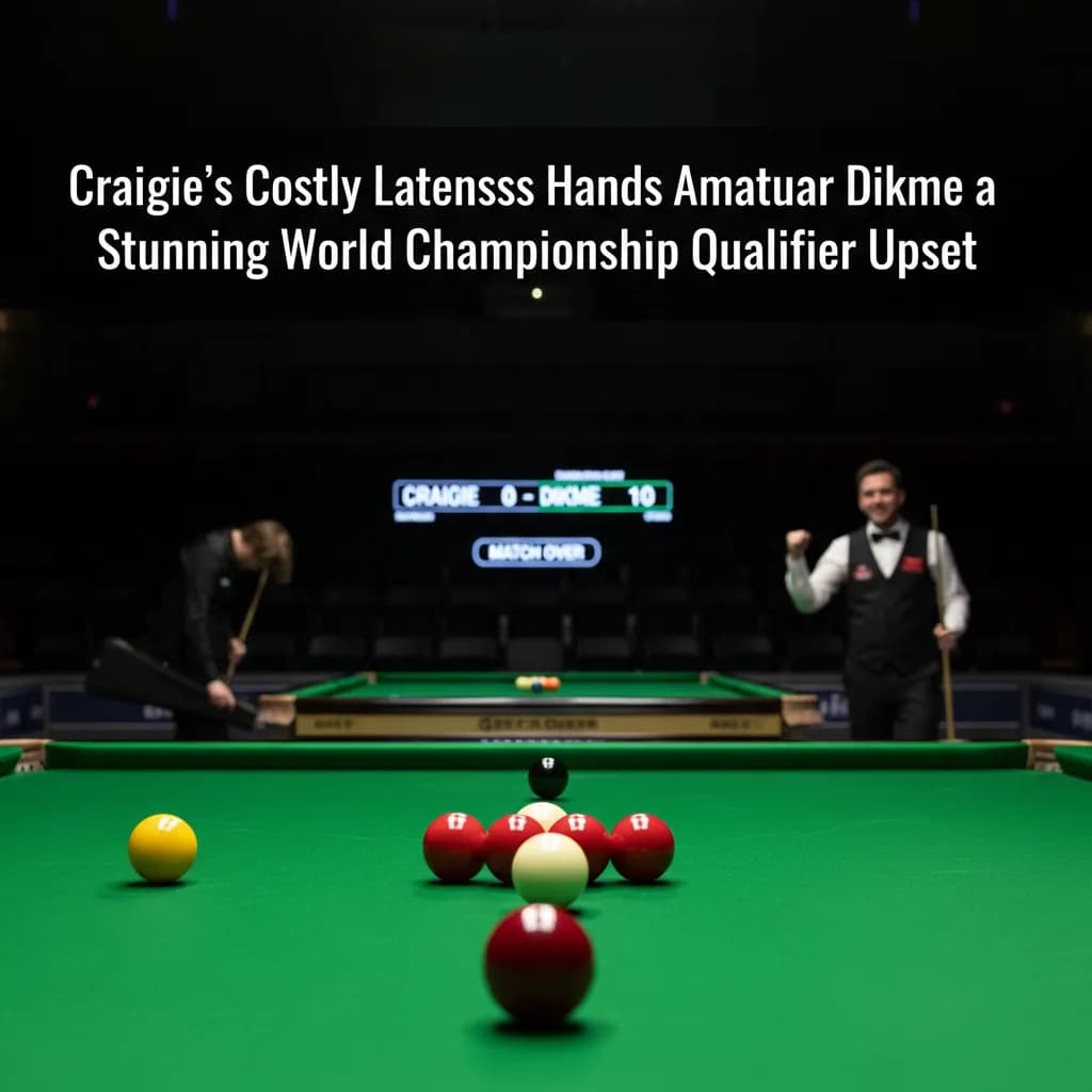 Craigie's Costly Lateness Hands Amateur Dikme a Stunning World Championship Qualifier Upset