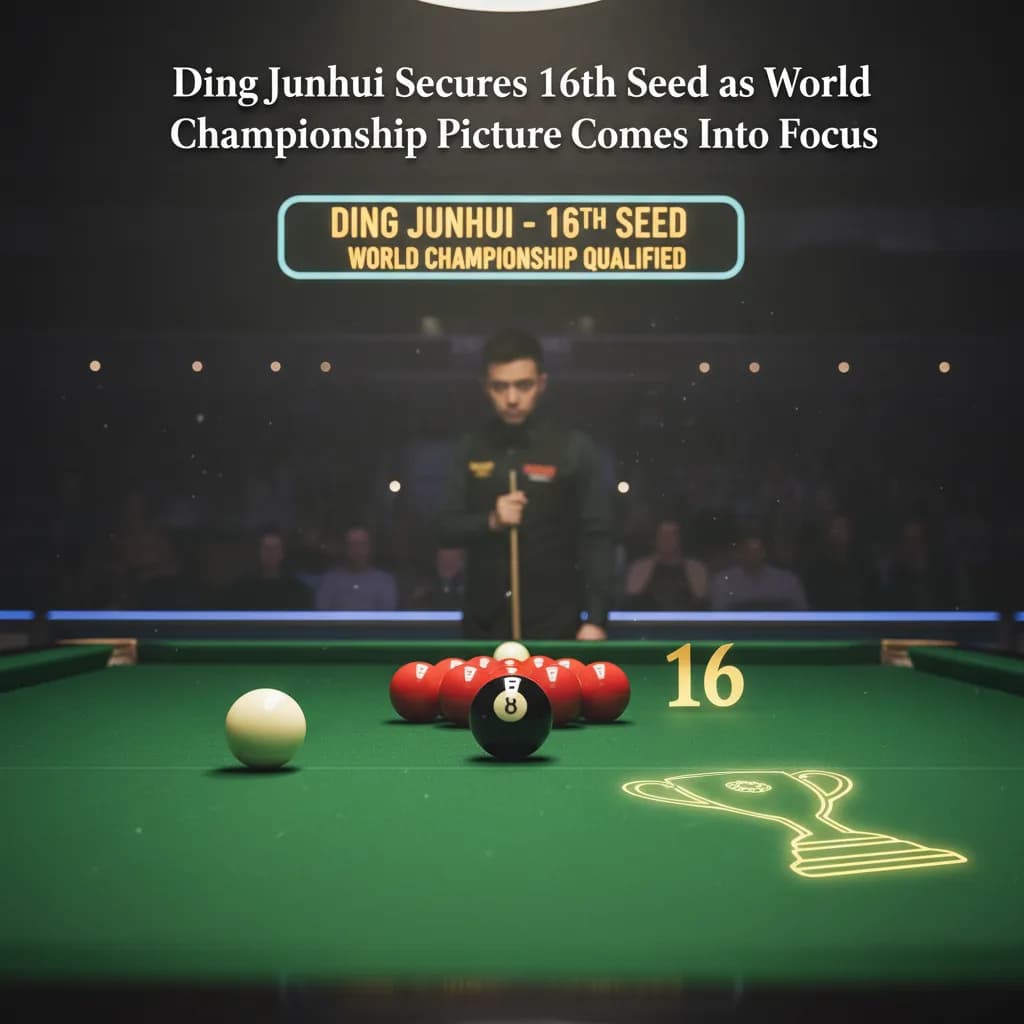 Ding Junhui Secures 16th Seed as World Championship Picture Comes Into Focus