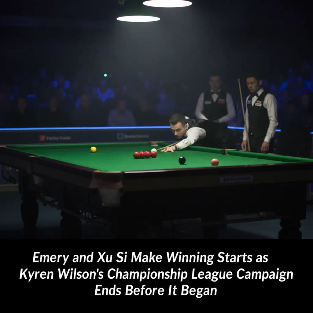 Emery and Xu Si Make Winning Starts as Kyren Wilson's Championship League Campaign Ends Before It Began