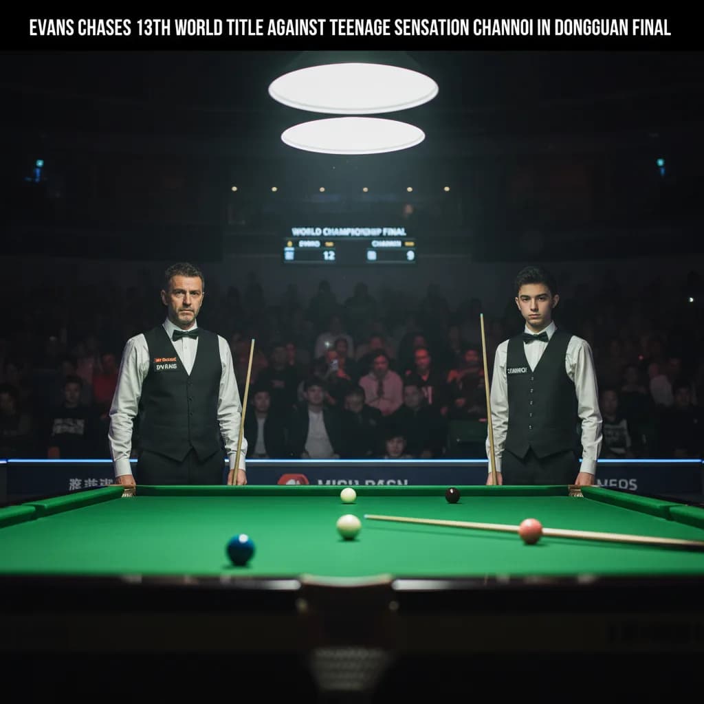 Evans Chases 13th World Title Against Teenage Sensation Channoi in Dongguan Final
