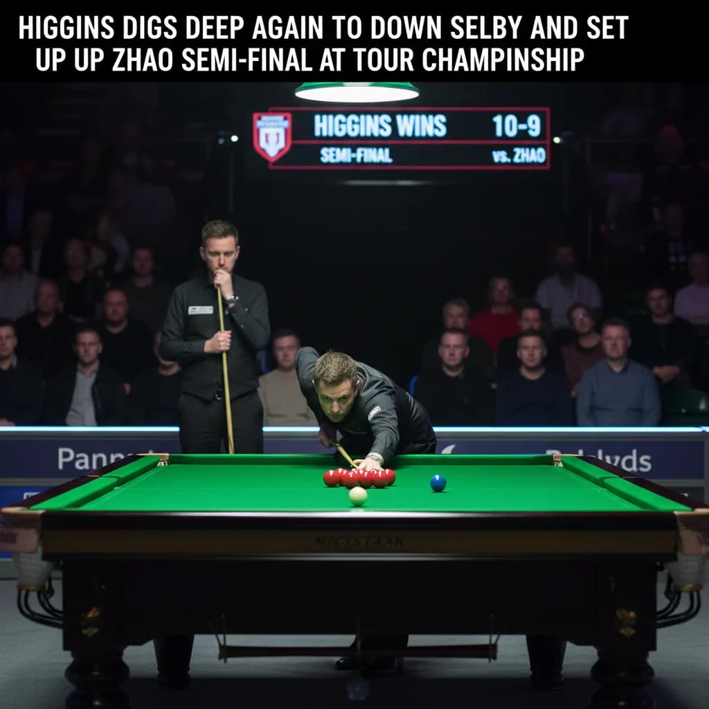 Higgins Digs Deep Again to Down Selby and Set Up Zhao Semi-Final at Tour Championship