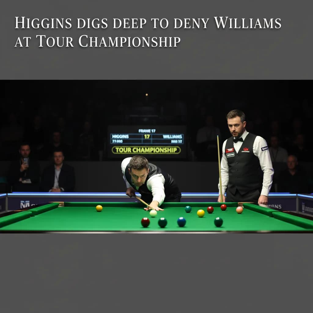 Higgins Digs Deep to Deny Williams at Tour Championship