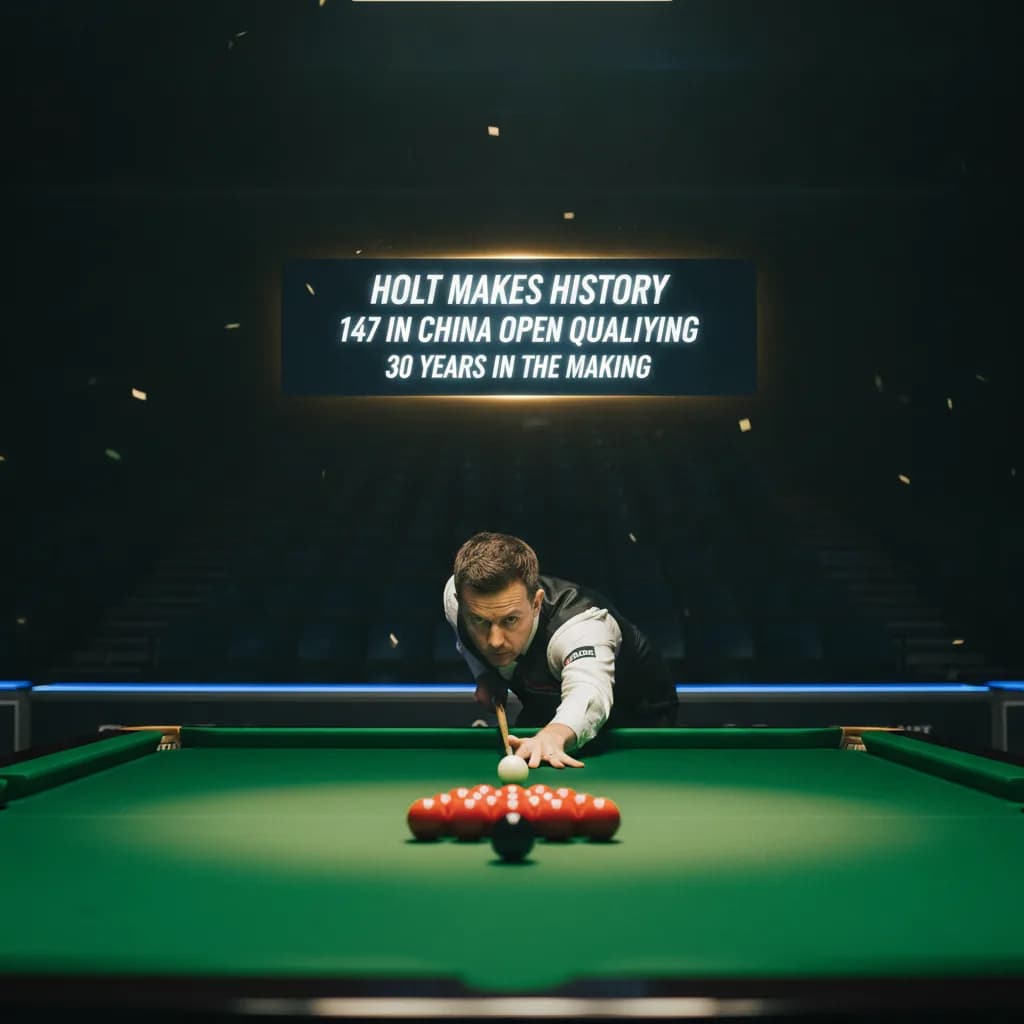 Holt Makes History With 147 in China Open Qualifying — 30 Years in the Making