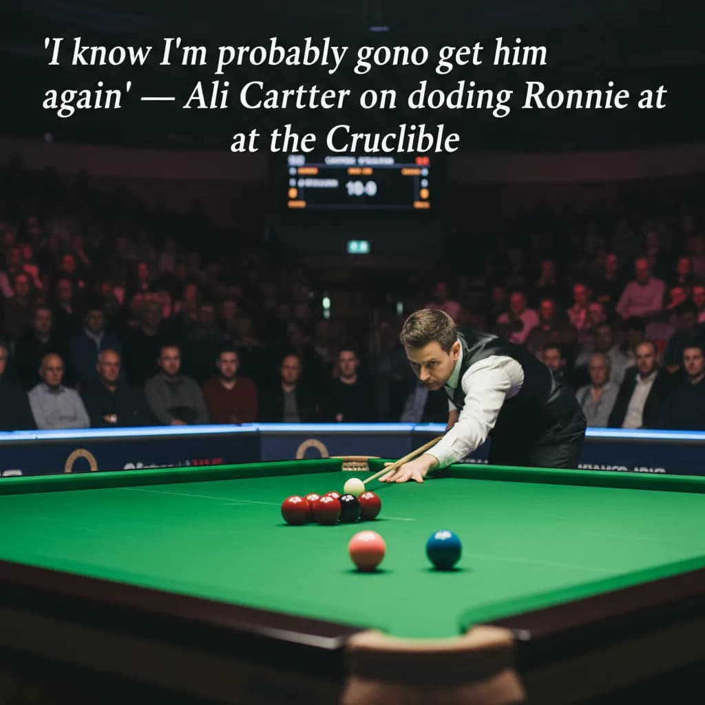 'I know I'm probably going to get him again' — Ali Carter on dodging Ronnie at the Crucible