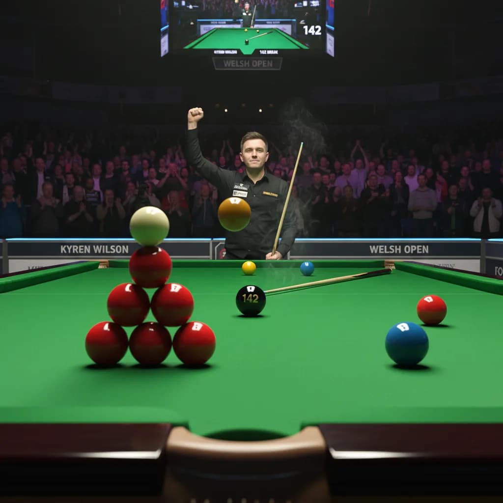 Kyren Wilson's Audacious Trick Shot Puts the Gloss on a 142 Break at the Welsh Open