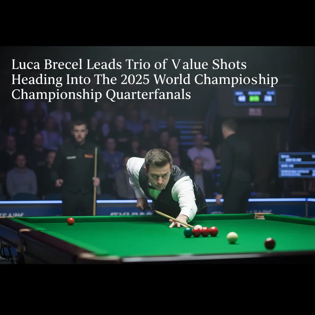 Luca Brecel Leads Trio of Value Shots Heading Into The 2025 World Championship Quarterfinals