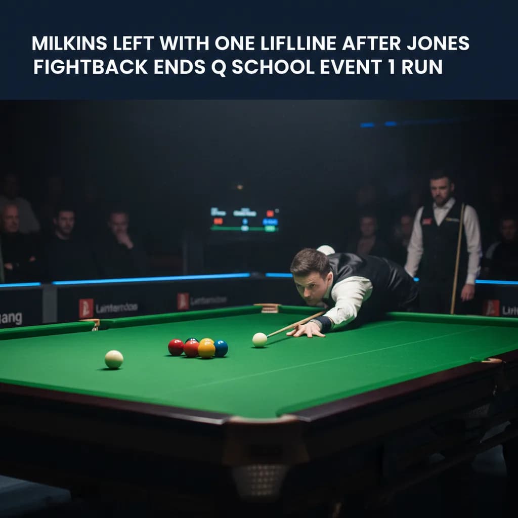 Milkins Left With One Lifeline After Jones Fightback Ends Q School Event 1 Run