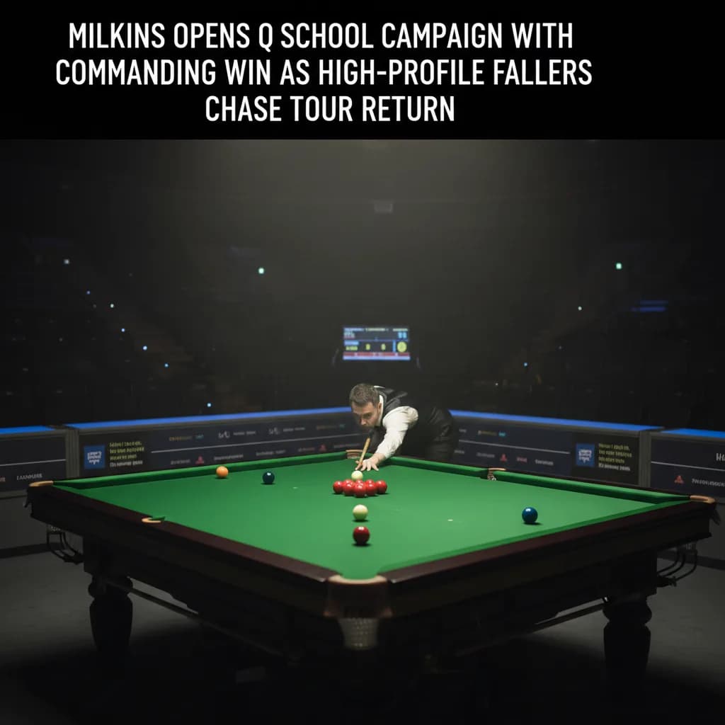 Milkins Opens Q School Campaign With Commanding Win as High-Profile Fallers Chase Tour Return