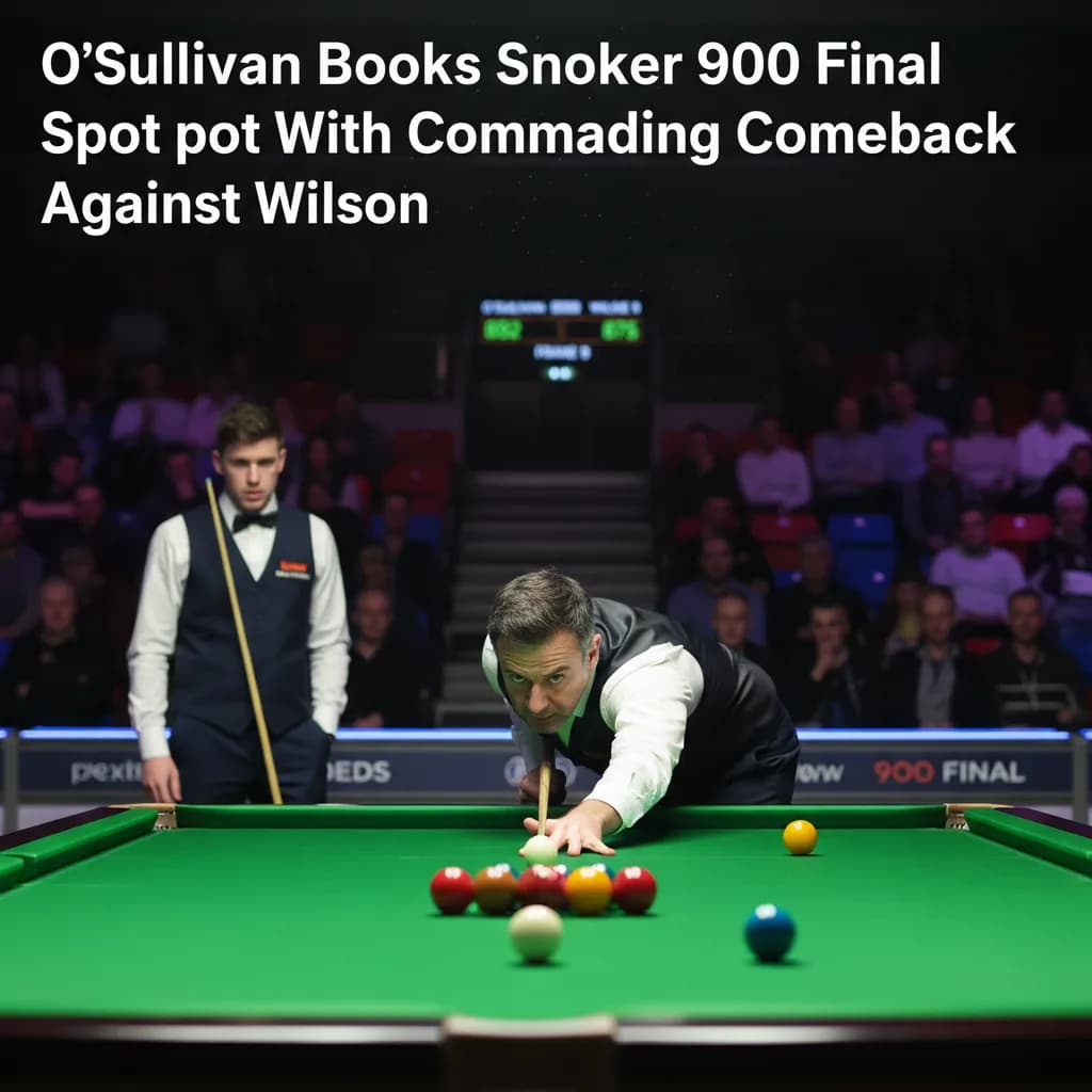 O'Sullivan Books Snooker 900 Final Spot With Commanding Comeback Against Wilson