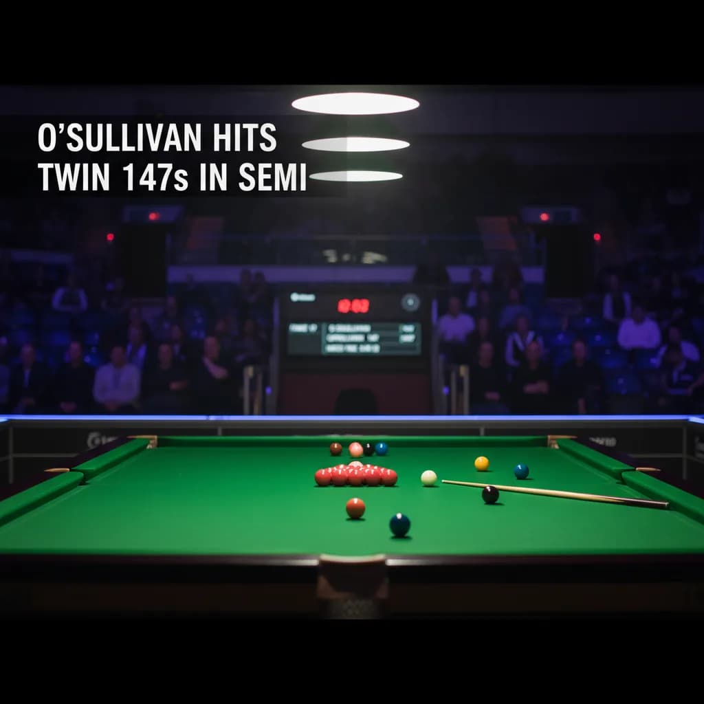 O'Sullivan hits twin 147s in semi