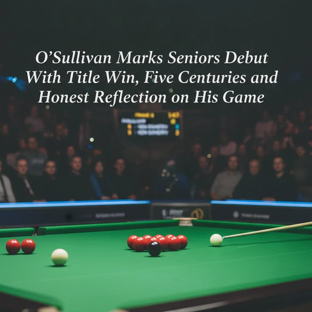 O'Sullivan Marks Seniors Debut With Title Win, Five Centuries and Honest Reflection on His Game