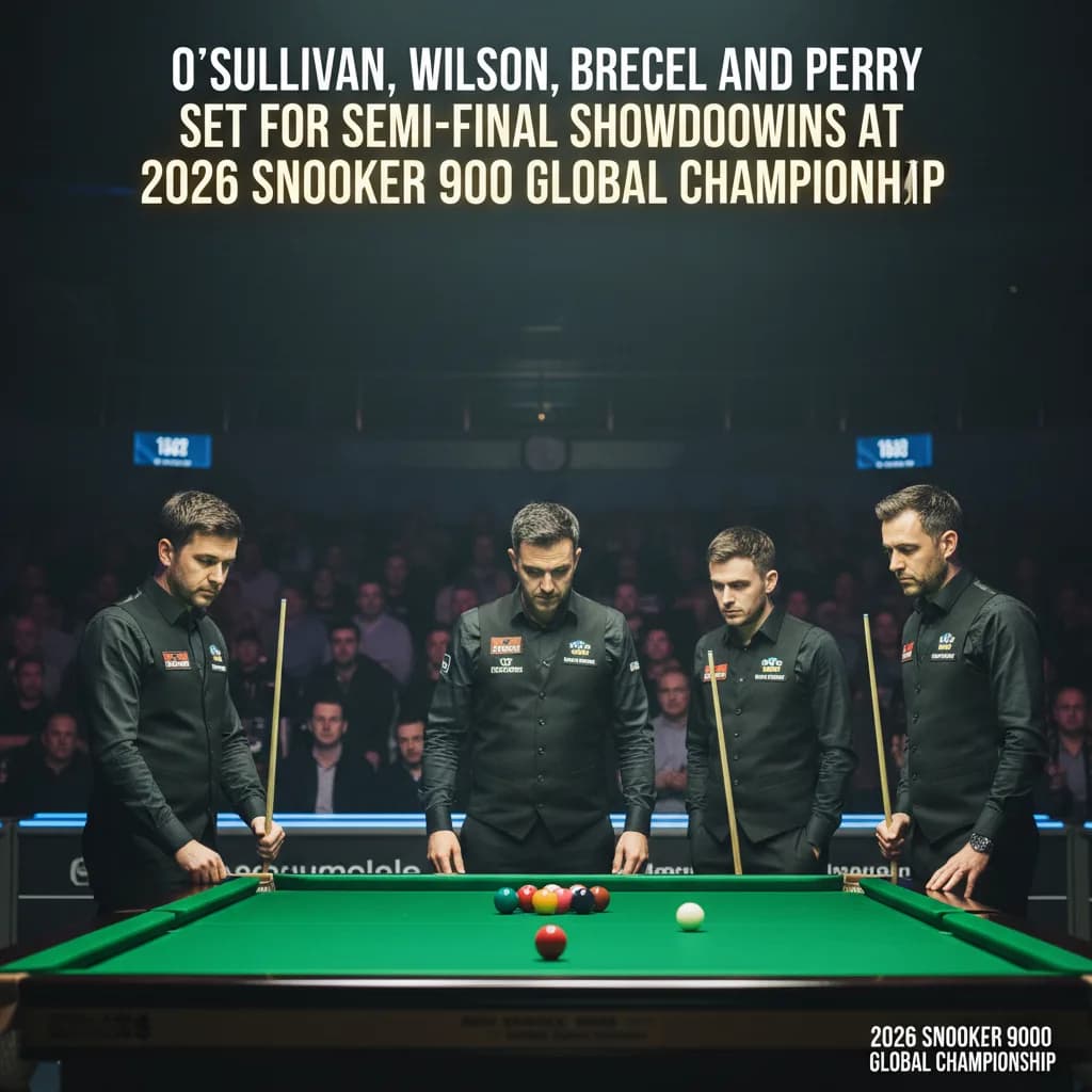 O'Sullivan, Wilson, Brecel and Perry Set for Semi-Final Showdowns at 2026 Snooker 900 Global Championship