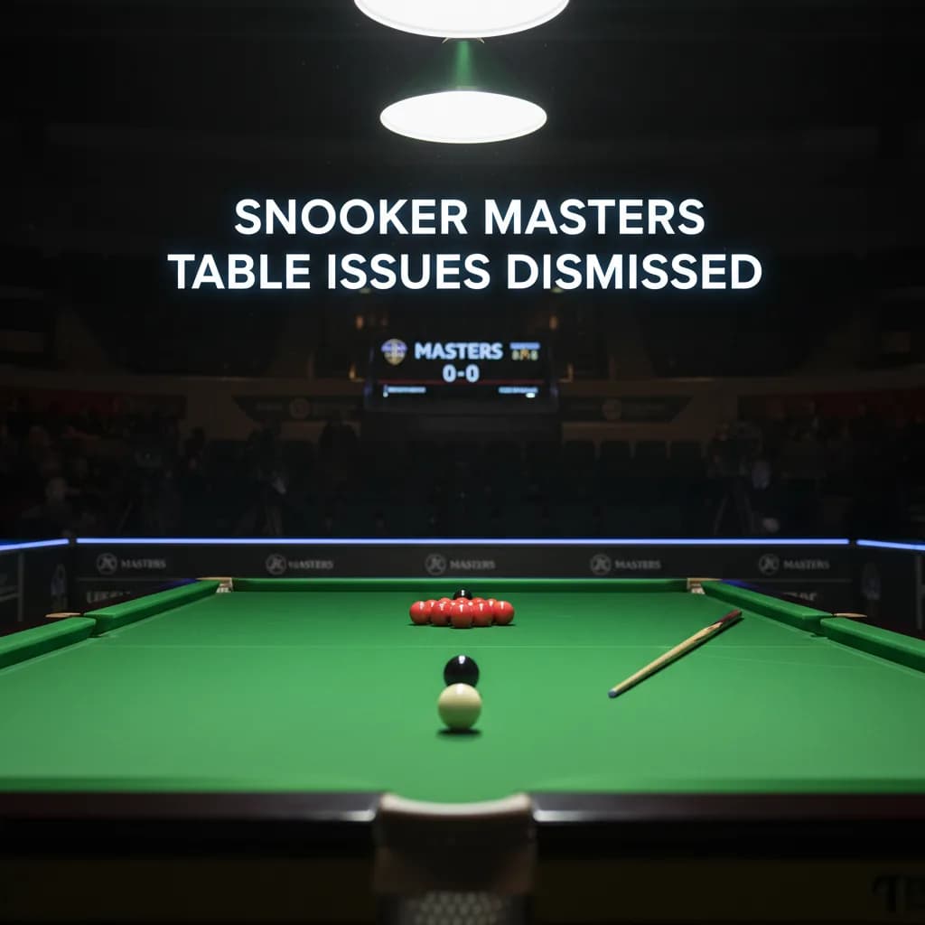 Snooker Masters Table Issues Dismissed