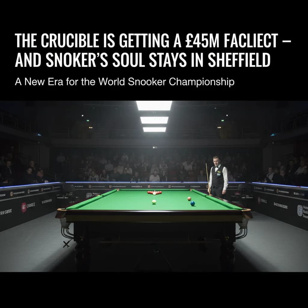 The Crucible Is Getting a £45m Facelift — And Snooker's Soul Stays in Sheffield