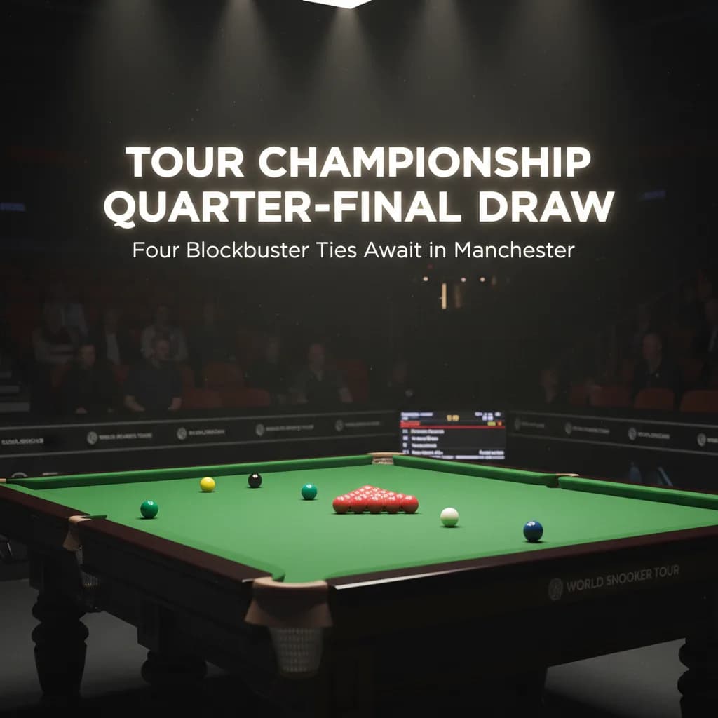 Tour Championship Quarter-Final Draw: Four Blockbuster Ties Await in Manchester