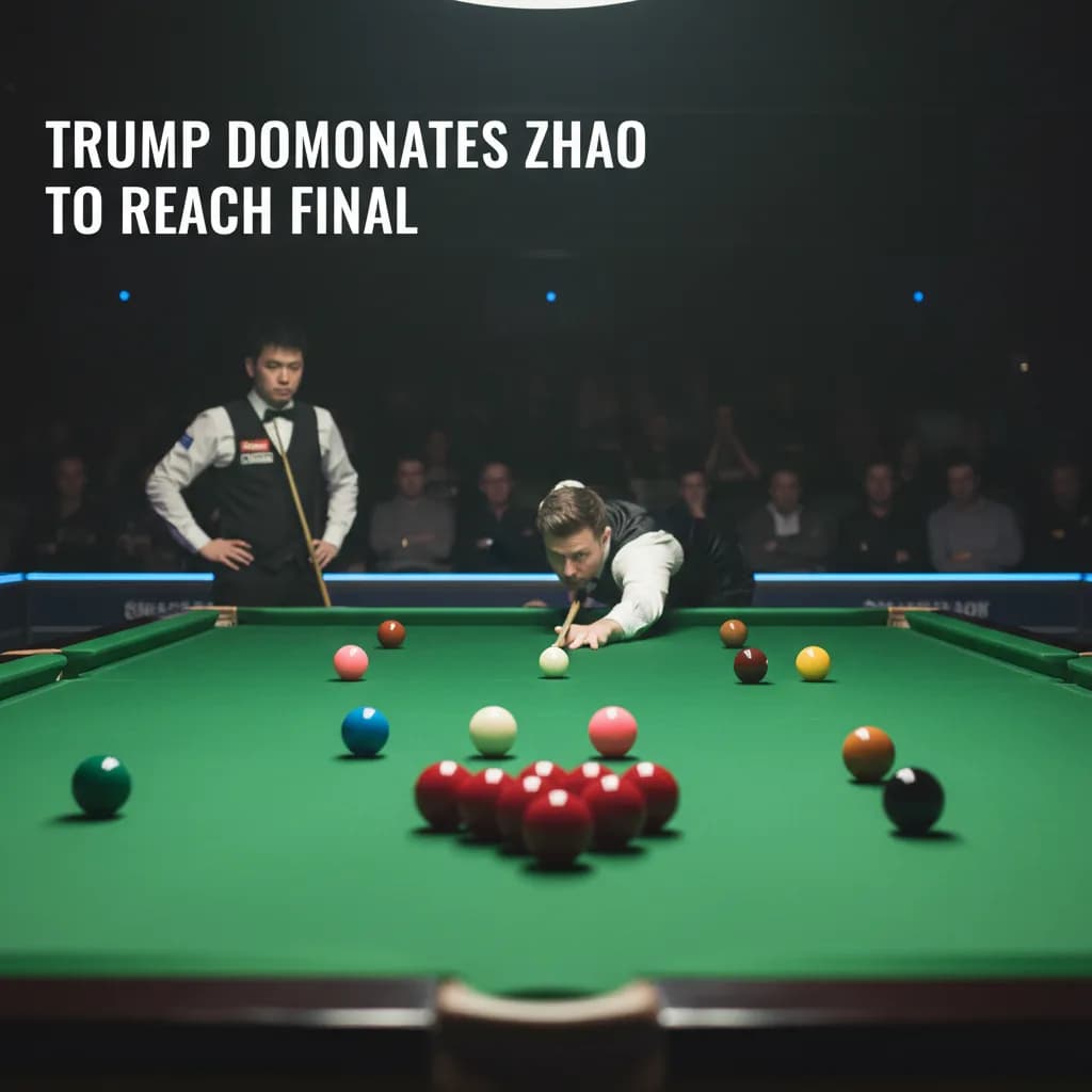 Trump dominates Zhao to reach final
