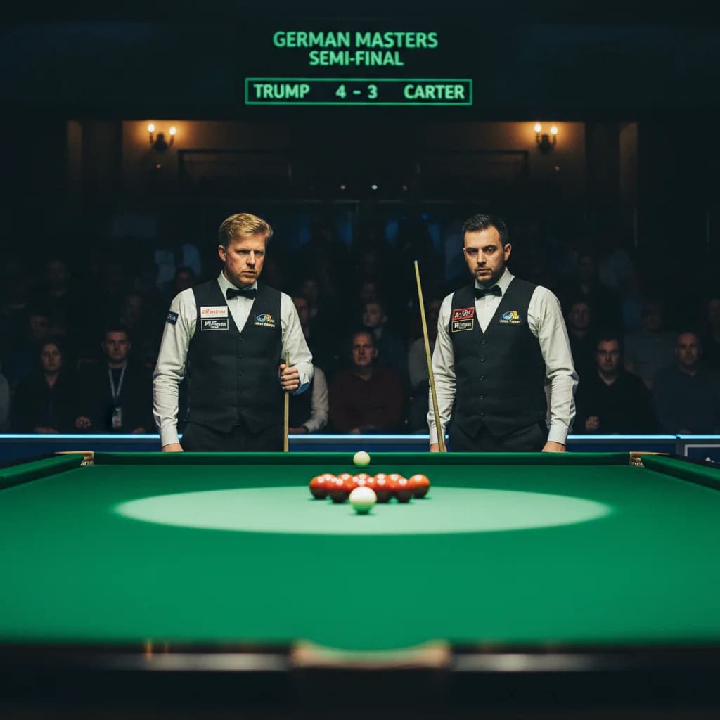 Trump vs Carter in German Masters Semis