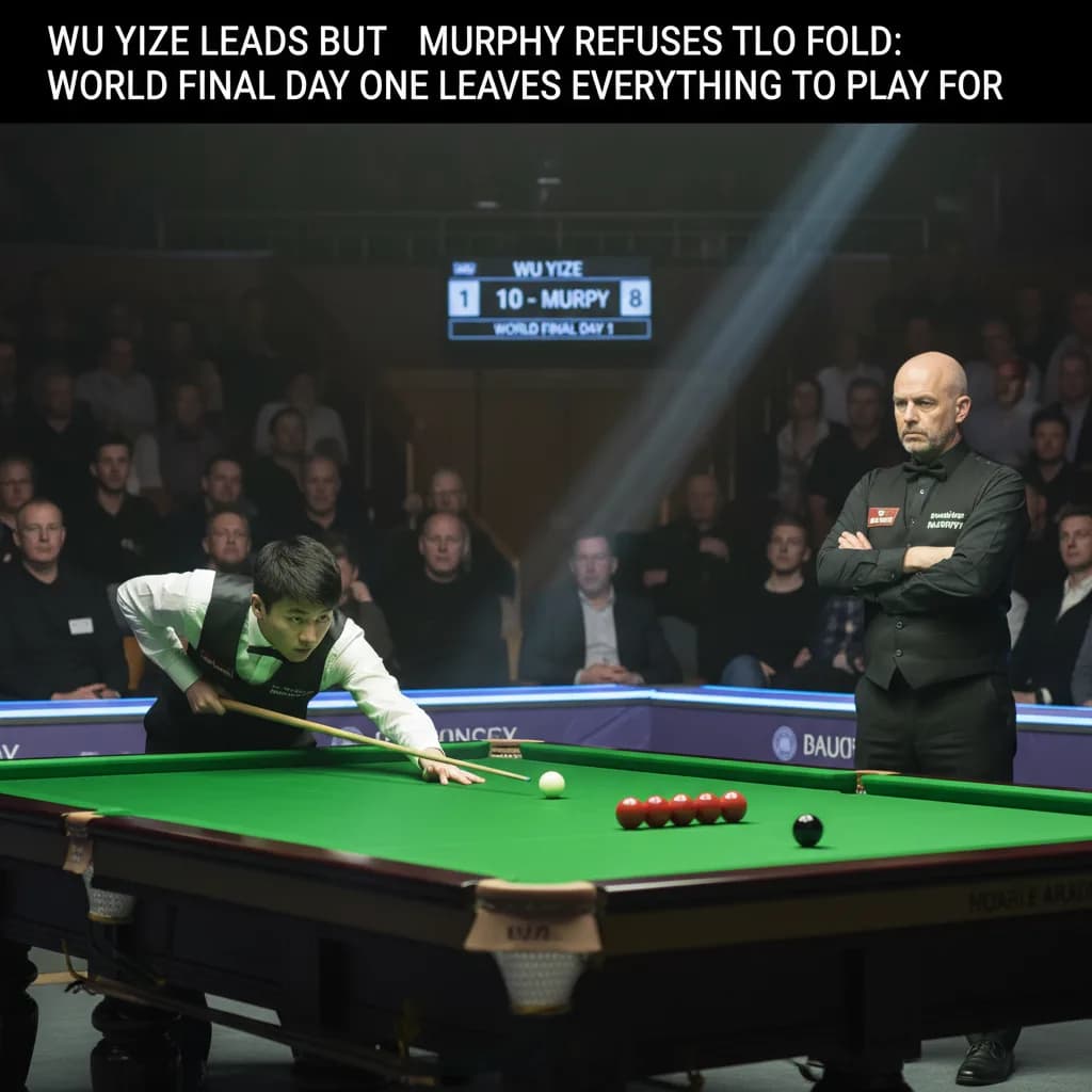 Wu Yize Leads but Murphy Refuses to Fold: World Final Day One Leaves Everything to Play For