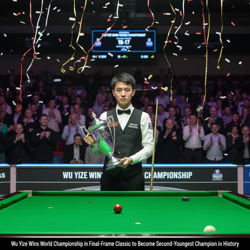 Wu Yize Wins World Championship in Final-Frame Classic to Become Second-Youngest Champion in History