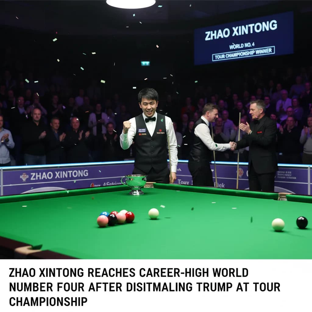 Zhao Xintong Reaches Career-High World Number Four After Dismantling Trump at Tour Championship