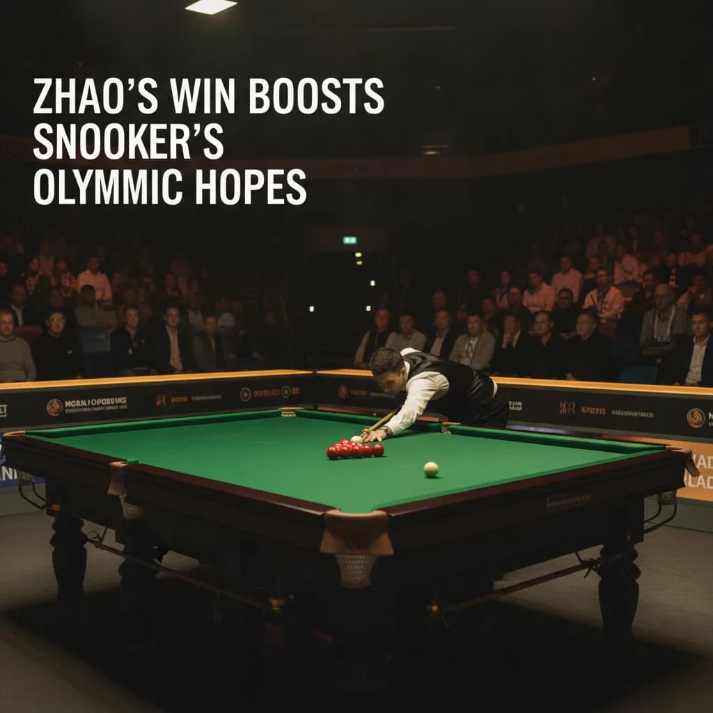 Zhao's win boosts snooker's Olympic hopes